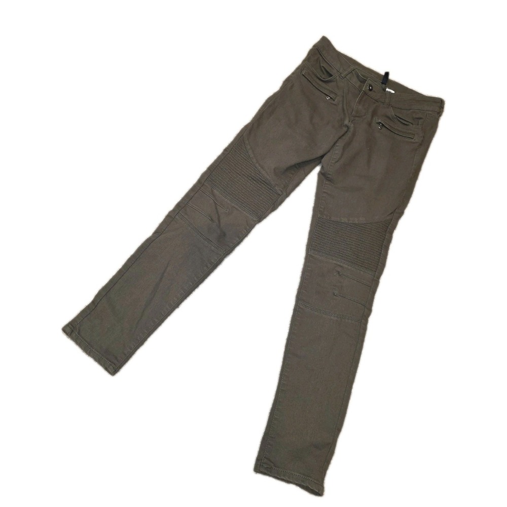 H&M Divided Biker Pant‎ Skinny Army Green Sz 8
